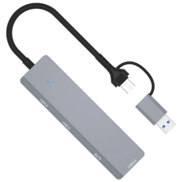 ADS-310D 2-in-1 Type-C + USB to 3 x USB 3.0 + SD / TF Card Slots Multi-Port Hub, ADS-310D