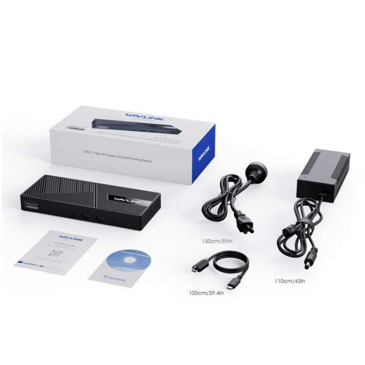WAVLINK UG69PD25 Pro 100W PD Charging Triple 4K Display Laptop Docking Station, US Plug, EU Plug,...