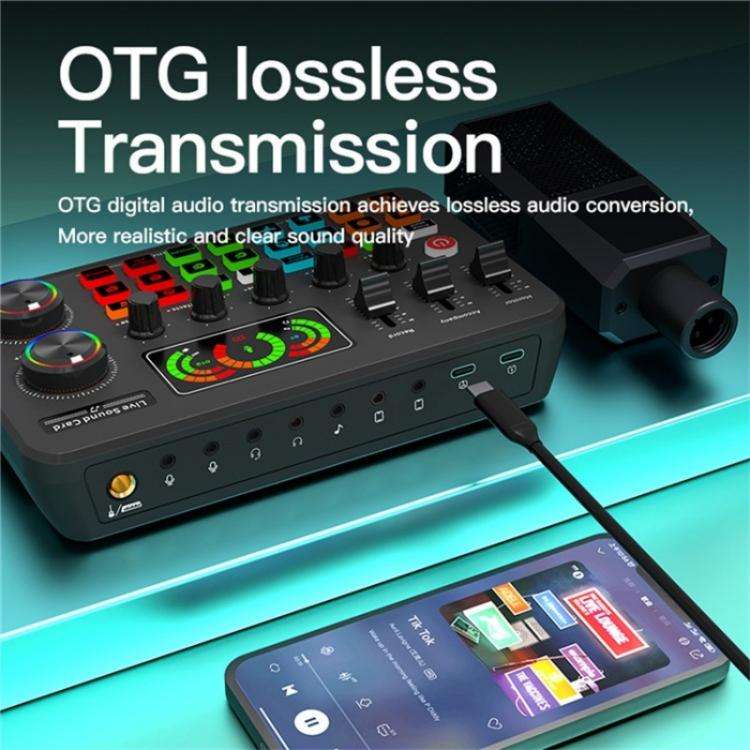 F996 Max Live Streaming / Gaming / Singing Audio Mixer USB Microphone Sound Card, F996 Max