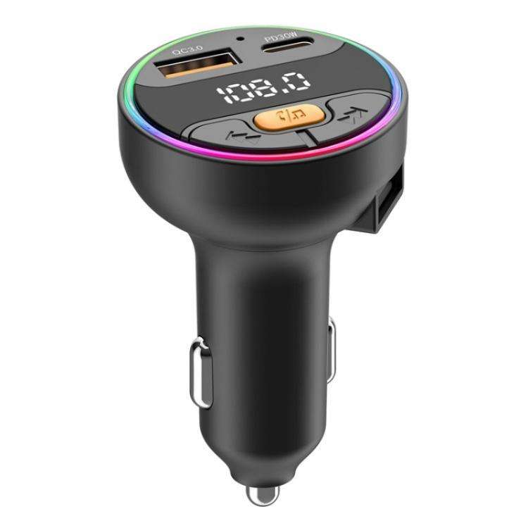 C9S QC3.0 PD 30W Charger FM Transmitter Multifunctional Bluetooth Car MP3 Player, C9S