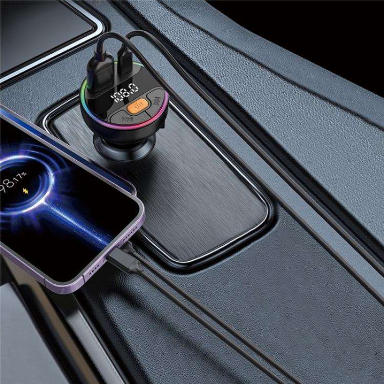 C9S QC3.0 PD 30W Charger FM Transmitter Multifunctional Bluetooth Car MP3 Player, C9S