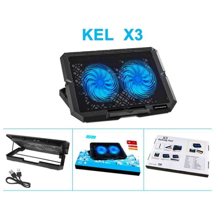 X3 Dual 14cm Fans USB Powered Height Adjustable Laptop Cooling Pad, X3