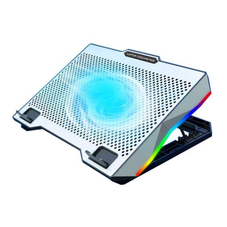 S601 RGB Light Notebook Cooler Adjustable Height Gaming Laptop Cooling Pad, S601