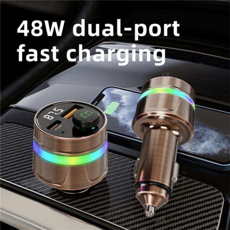 C74 Bluetooth 5.3 Car Charger PD 30W Fast Charging  with Digital Display, C74