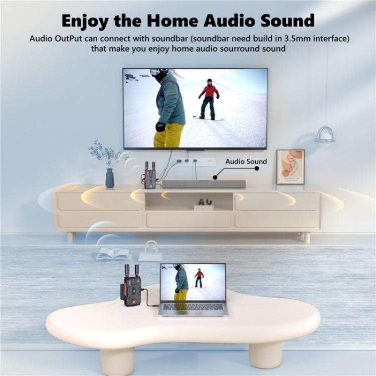 VRRIIS 097PRO Outdoor Live Streaming Audio Video Wireless Transmitter Receiver 4K HD Extender, US...