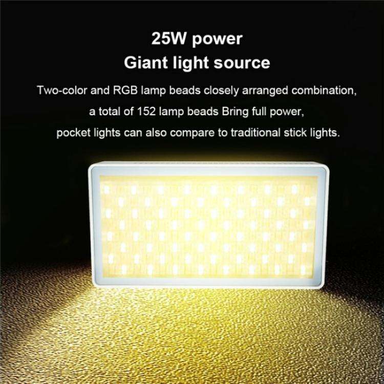 PB25R Live Streaming Portable Video Conference RGB LED Light Photography Pocket Fill Light