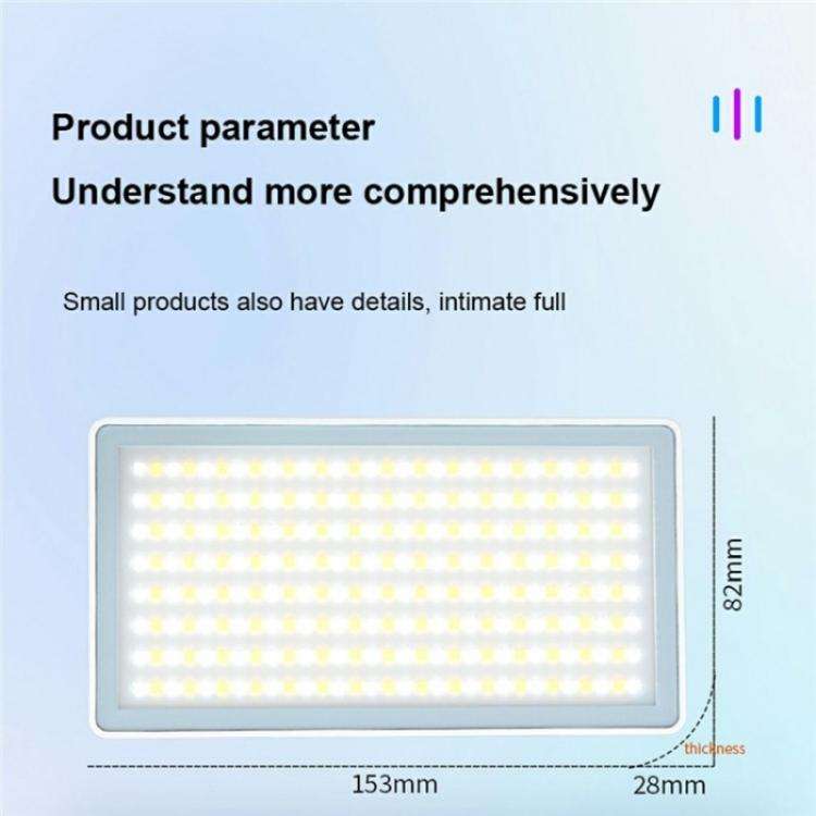 PB25R Live Streaming Portable Video Conference RGB LED Light Photography Pocket Fill Light