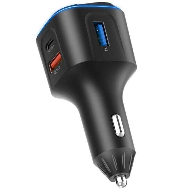 BC80 Hands-Free Calling Voltage Display Adapter Car Charger Bluetooth-Compatible MP3 Player, BC80