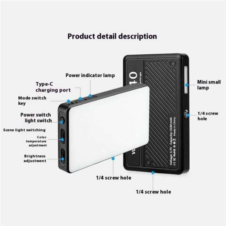 T140 Portable Clip Fill Light Phone Camera Tablet Video Live Selfie Fill Light, T140