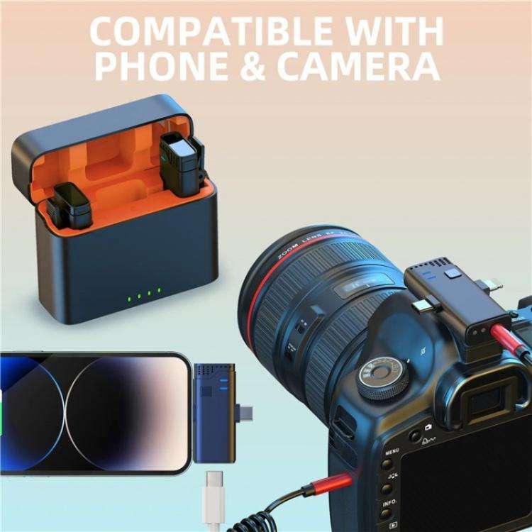 JMARY MW16 3.5mm, Type-C, 8 Pin 3 in 1 2.4G Lavalier Wireless Microphone, MW16 3.5mm+Type-C+8 Pin...