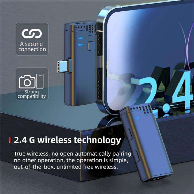 JMARY MW16 3.5mm, Type-C, 8 Pin 3 in 1 2.4G Lavalier Wireless Microphone, MW16 3.5mm+Type-C+8 Pin...