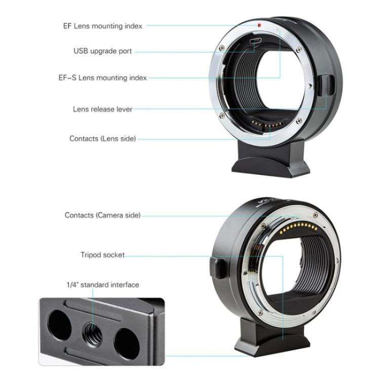 VILTROX  EF-Z For Canon EF to Nikon Z Mount Camera Lens Mount Adapter Ring, EF-Z