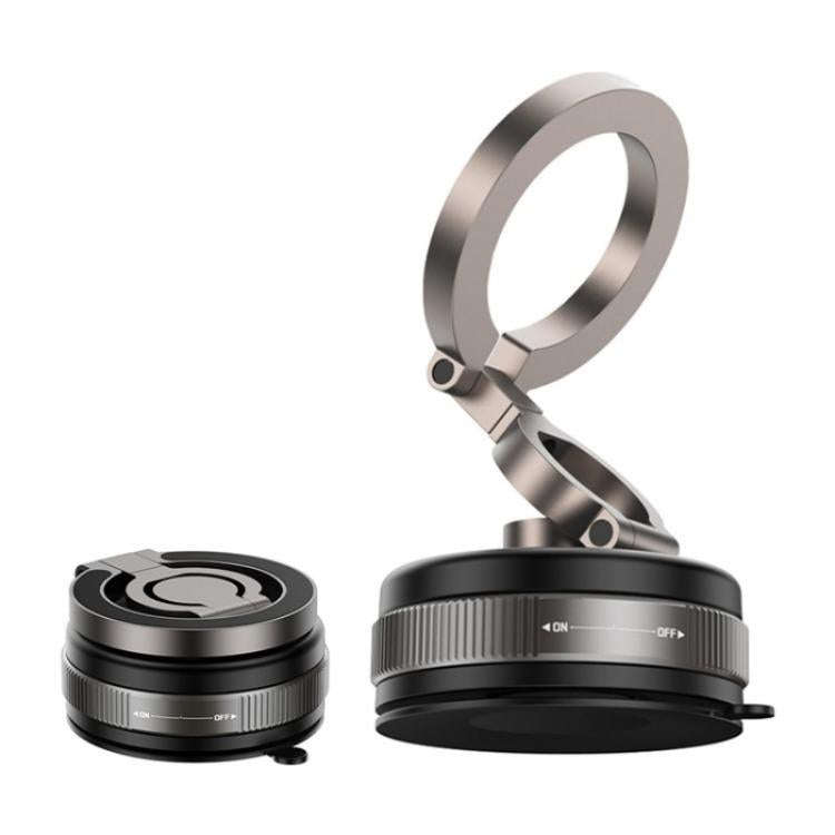 D1X Hands-Free Suction Cup Phone Holder Foldable Vacuum Magnetic Car Phone Mount, D1X