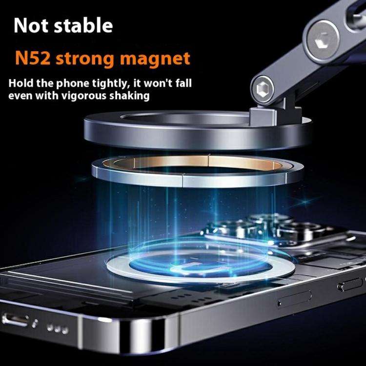 X53 Vacuum Suction Cup 360 Rotation Foldable Cellphone Bracket Magnetic Car Dashboard Phone Holde...