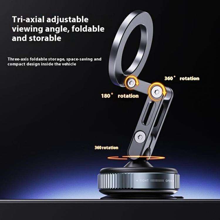 X53 Vacuum Suction Cup 360 Rotation Foldable Cellphone Bracket Magnetic Car Dashboard Phone Holde...