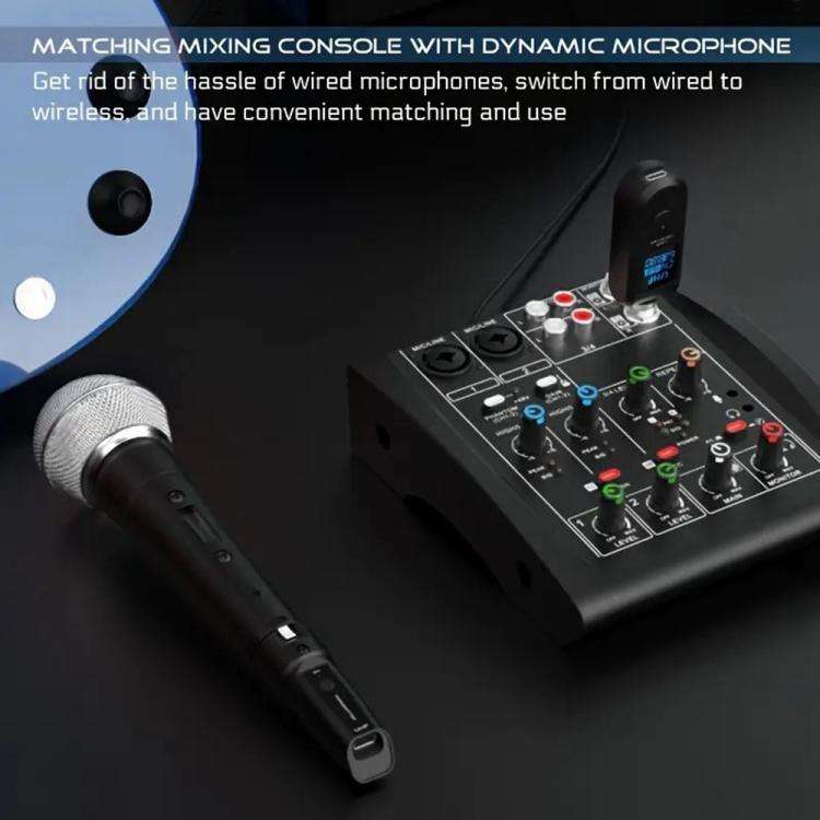 K1 For Handheld Dynamic Mic Wired to Wireless Microphone Converter, 2 Transmitter + 1 Receiver, 2...