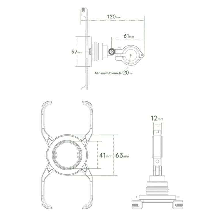 For iPhone 16 Series Z10 Anti Shake Cycling Bracket Motorcycle Mount Magnetic Phone Holder