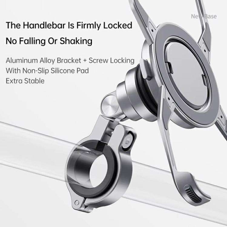 For iPhone 16 Series Z10 Anti Shake Cycling Bracket Motorcycle Mount Magnetic Phone Holder