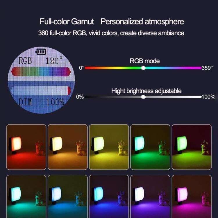 VLOGLITE K10RGB Ultra Thin Pocket Size RGB LED Camera Light Photography Videography Selfie Light,...