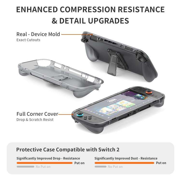Game Game Console TPU Protective Case with Back Support, For Nintendo Switch 2