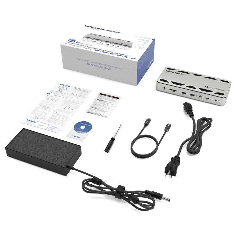 WAVLINK UTD58 12 in 1 120Gbps 140W Thunderbolt 5 Docking Station, US Plug, EU Plug, UK Plug, AU Plug