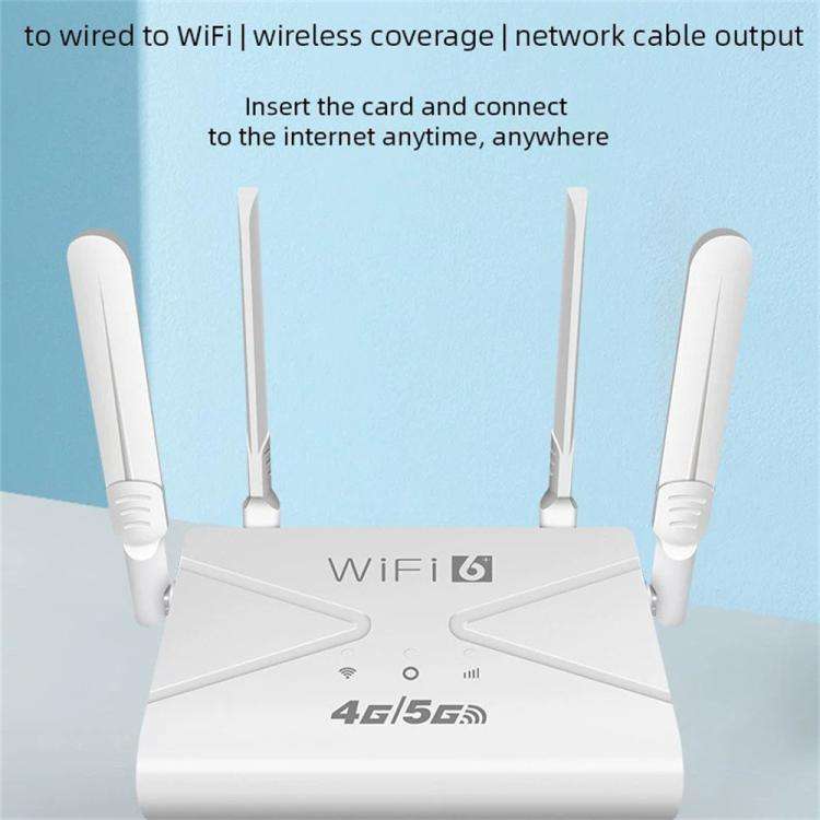 CPF907-L  American Version 4 Antennas Single WAN Port WiFi6 Home Use Router 4G LTE WiFi Router, U...