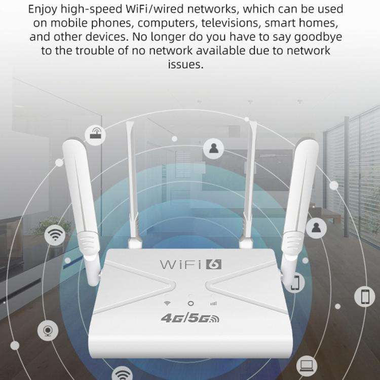CPF907-L  American Version 4 Antennas Single WAN Port WiFi6 Home Use Router 4G LTE WiFi Router, U...