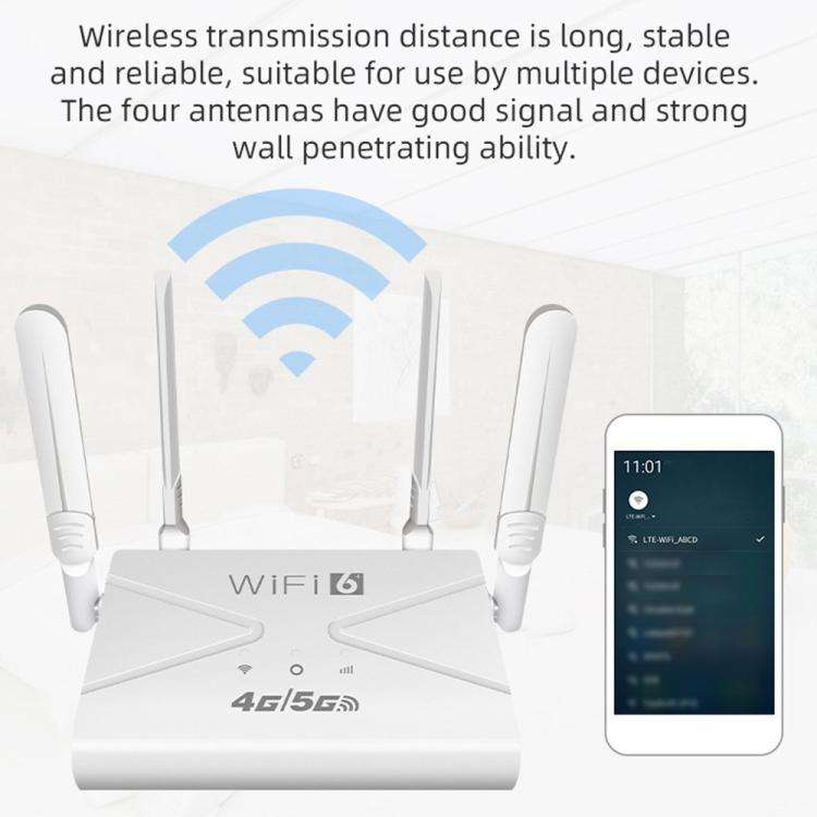 CPF907-L  American Version 4 Antennas Single WAN Port WiFi6 Home Use Router 4G LTE WiFi Router, U...