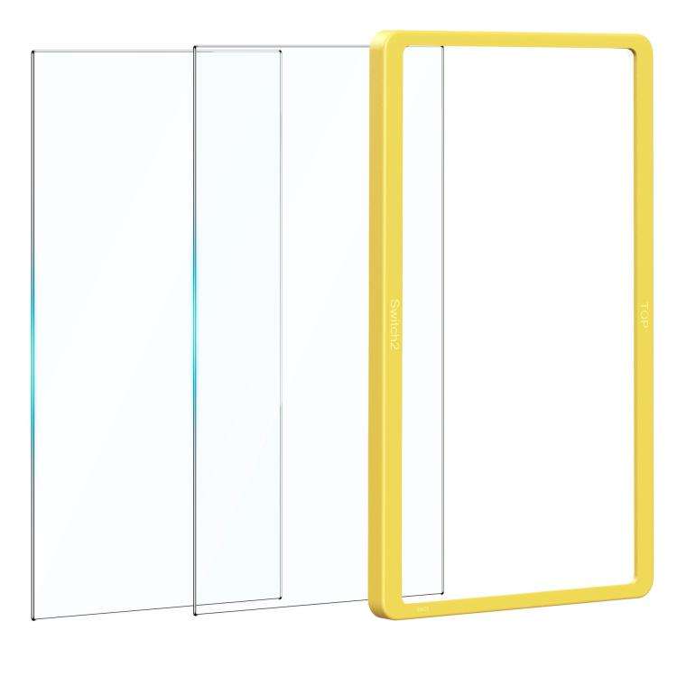 Gaming Console 2-Piece Tempered Glass Screen Protector + Alignment Frame Set, For Nintendo Switch 2