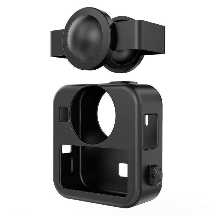 Body Silicone Protective Shell with Dual Lens Caps Cover & Strap & Battery Side Cover, For GoPro ...