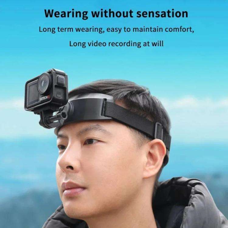 For DJI Action 5 Pro / 4 / 3 Hands-Free Driving Recorder & Sports Camera Mount Head Strap, Headba...