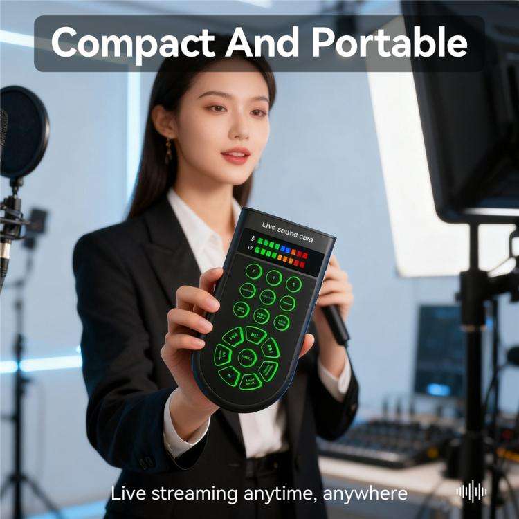 Z8 Live Streaming Gaming Handheld Voice Changer for Phone Computer Karaoke Recording, Z8
