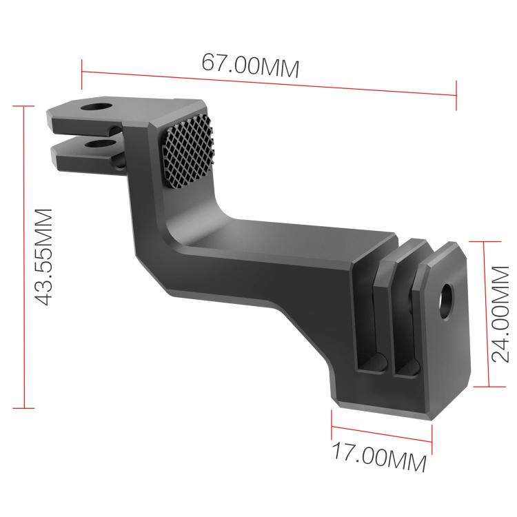 Horizontal-to-Vertical Camera Mounting Adapter with Long Screws, For GoPro HERO12 Black /11 Black...