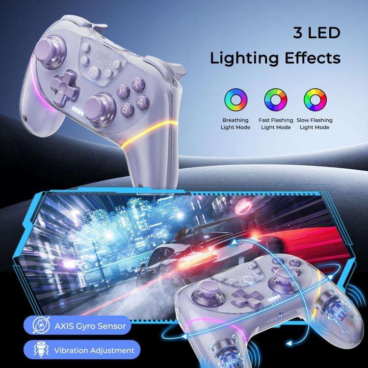 Dual Hall Effect Joystick Game Controllers, For Switch 2 / PC / ipad / Tesla Model 3/Y/S/X