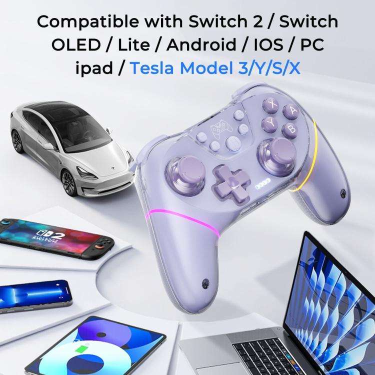 Dual Hall Effect Joystick Game Controllers, For Switch 2 / PC / ipad / Tesla Model 3/Y/S/X