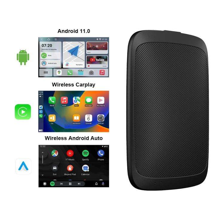 M65 2GB+16GB Car AI Box Android 11 Wireless CarPlay / Android Auto Smart Adapter, M65