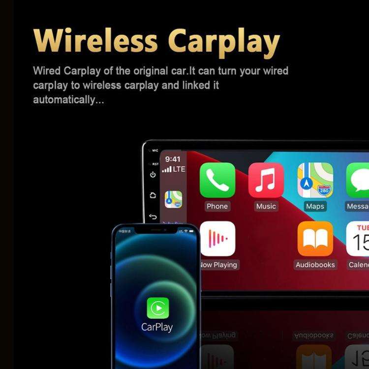 M65 2GB+16GB Car AI Box Android 11 Wireless CarPlay / Android Auto Smart Adapter, M65