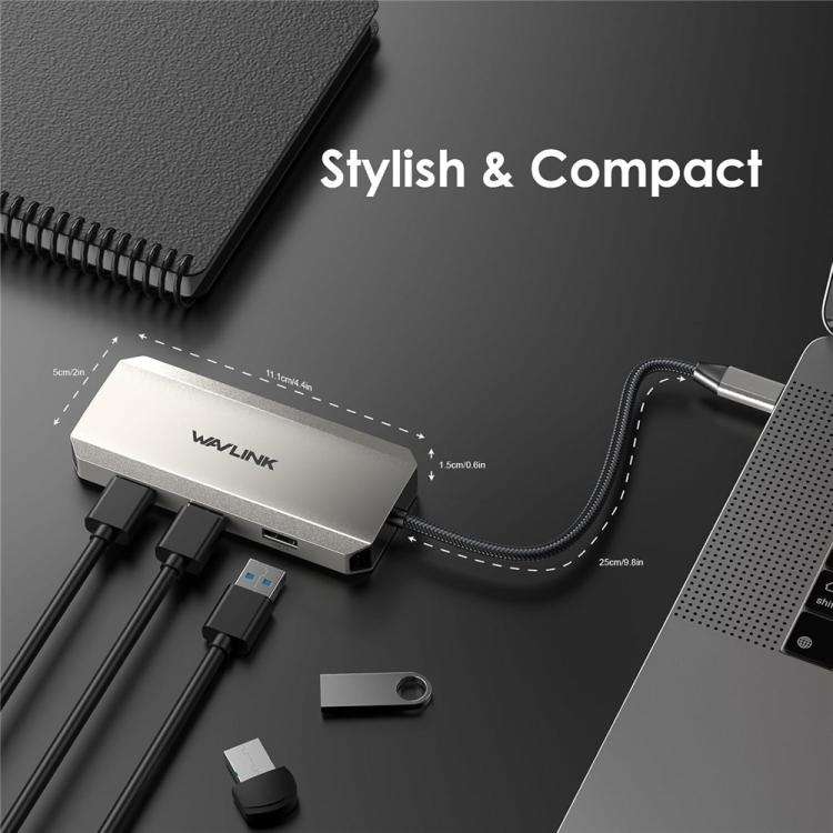 WAVLINK UMD308L Laptops HD / DP / 100W PD Ports Triple 4K Docking Station USB-C Hub Adapter