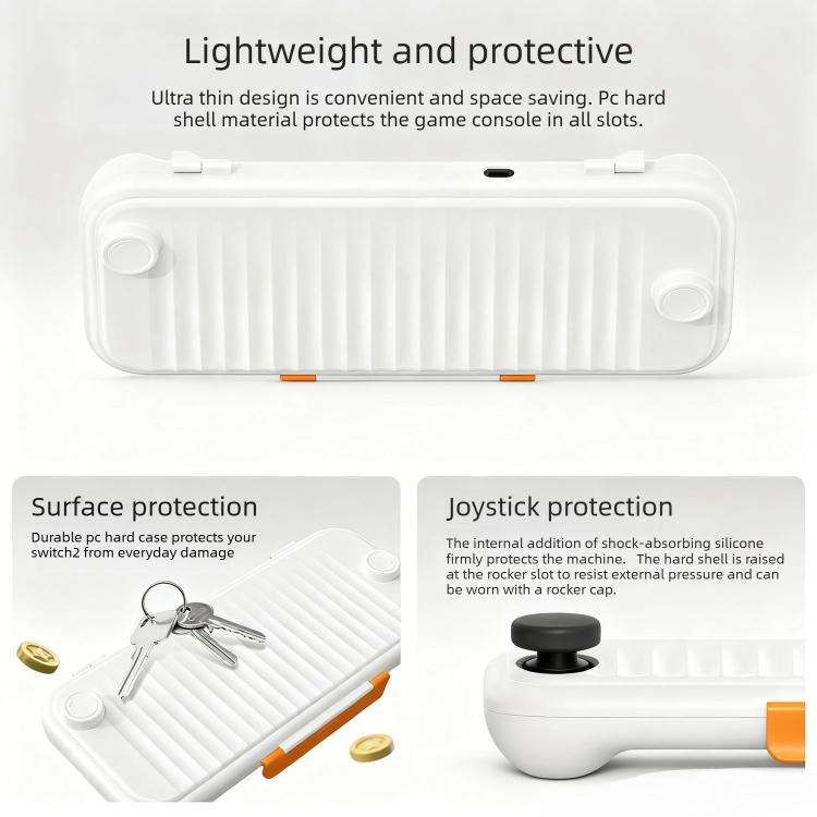 Game Console Anti-slip Textured Hard-Shell Protective Case, For Nintendo Switch 2