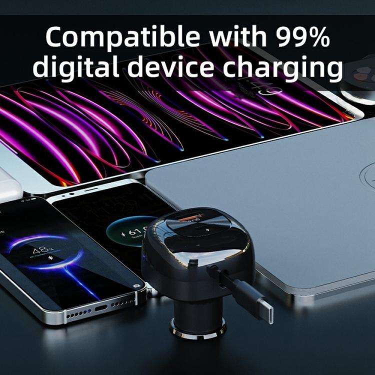 K10 Multi Port Fast Charging Cigarette Lighter PD 20W QC3.0 Dual Output Car Charger