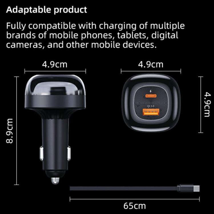 K10 Multi Port Fast Charging Cigarette Lighter PD 20W QC3.0 Dual Output Car Charger