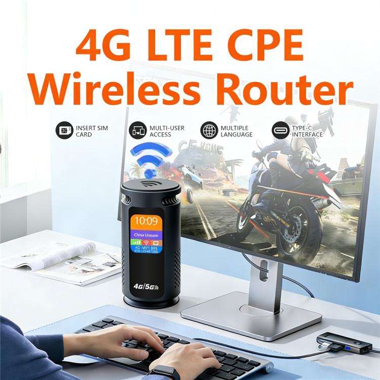 Q52-E Eurasian Version 3000mAh Battery 4G WiFi Router SIM Card Slot WiFi 6 CPE 300Mbps Modem, US ...