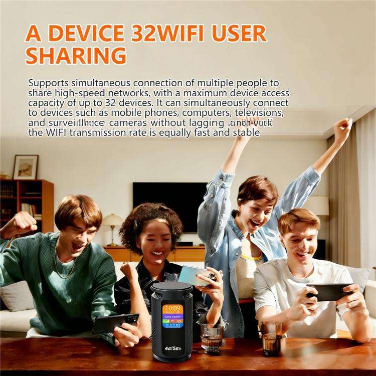 Q52-E Eurasian Version 3000mAh Battery 4G WiFi Router SIM Card Slot WiFi 6 CPE 300Mbps Modem, US ...