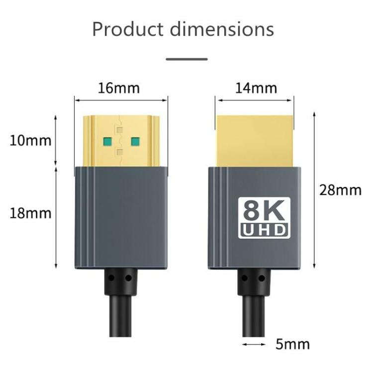 HDMI High-definition Cable 2.1 Version 8K Video Cable Computer TV Projector Connection Cable, 1.6...