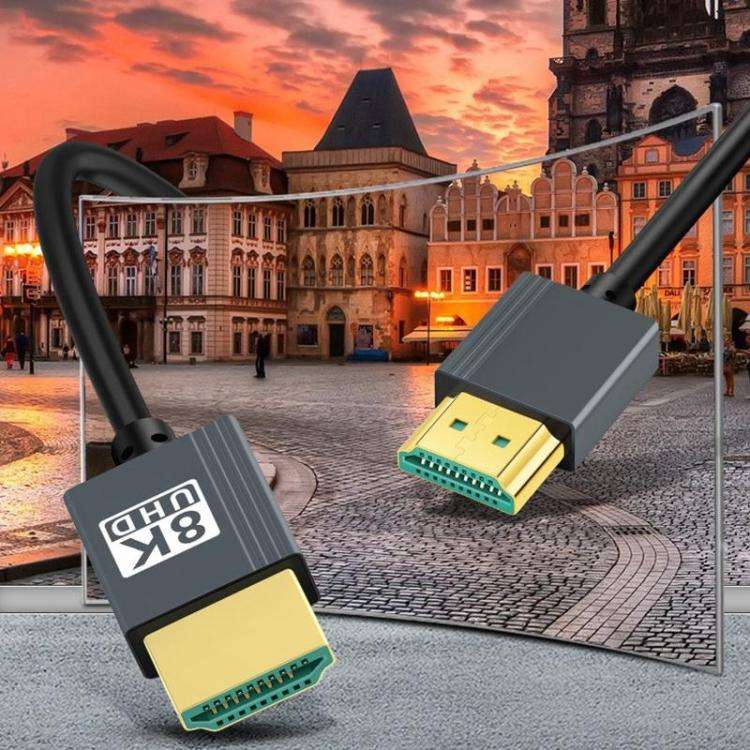 HDMI High-definition Cable 2.1 Version 8K Video Cable Computer TV Projector Connection Cable, 1.6...