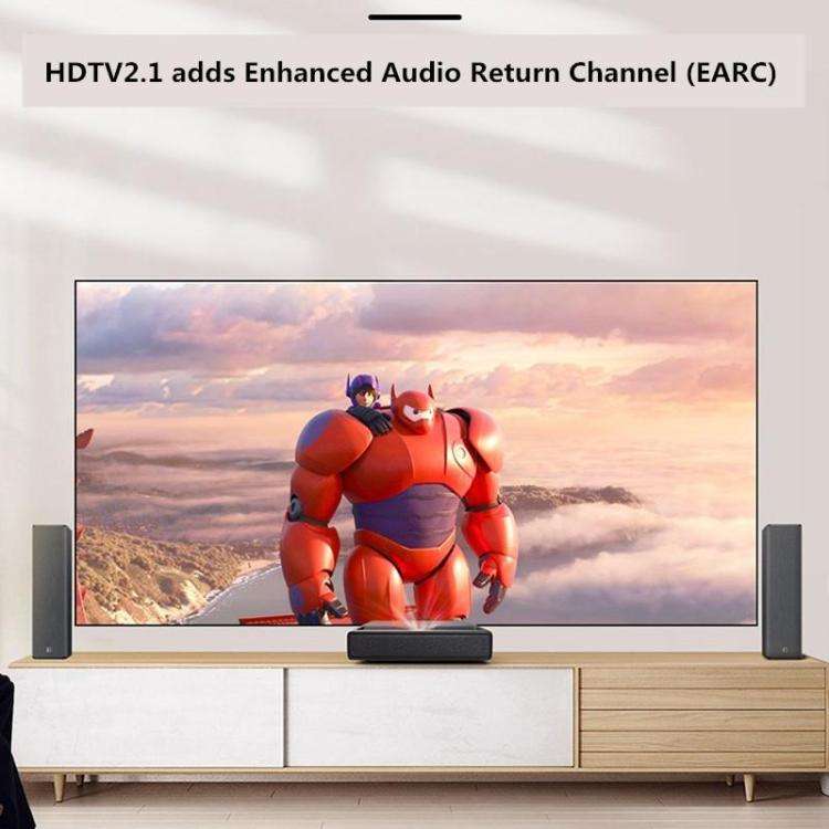 HDMI High-definition Cable 2.1 Version 8K Video Cable Computer TV Projector Connection Cable, 1.6...