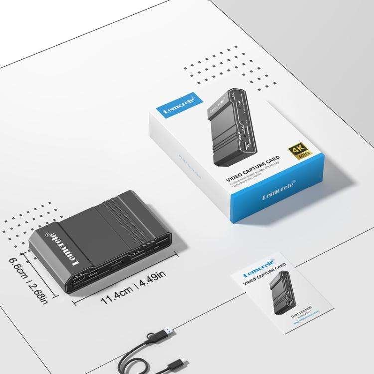 Lemorele AC09 Video Capture Card 4K HD Recorder, AC09