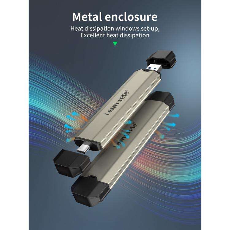 Lemorele SD3L M.2 NVMe SSD M Key PCIe External Tool-Free SSD Enclosure, SD3L