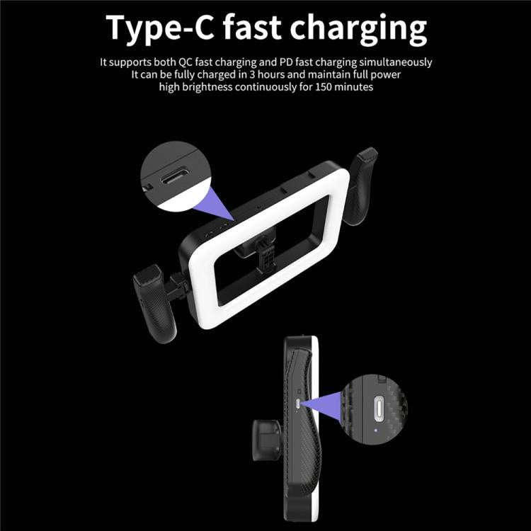 K03 Bluetooth Phone Remote Control Holder Handheld Ring Light 3 Color Temperature LED Fill Light