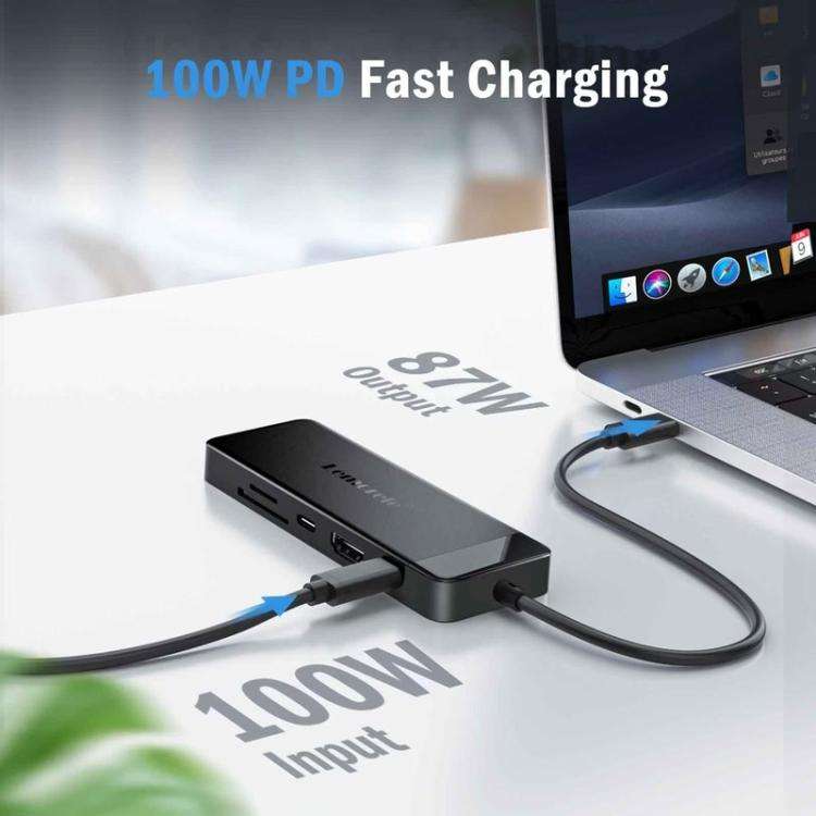 Lemorele TC92 9 in 1 Docking Station 4K Display Ethernet 100W PD Portable Connector